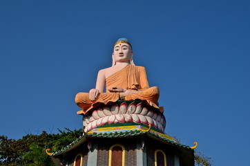 Meditating Buddha Statue in  Haw Par Villa in Singapore