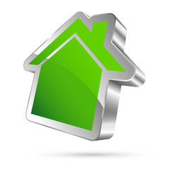 House Sign 3D Green/Silver