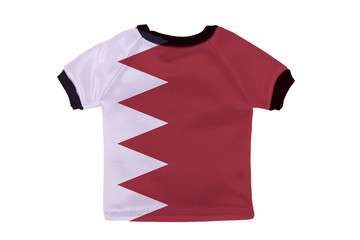 Small shirt with Bahrain flag isolated on white background