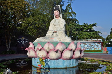 Statue in the Haw Par Villa Gardens in Singapore