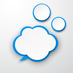 Paper white-blue cloud.