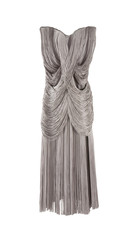 Gorgeous elegant grey fringed dress