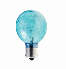 blue flash Light bulb vintage