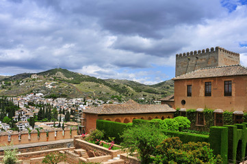 Fototapeta na wymiar La Alhambra w Granada, Hiszpania