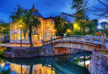 Naklejka premium Kurashiki, Japan Canal