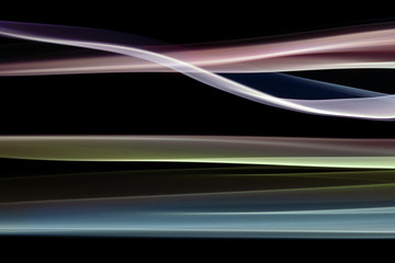 Abstract Smoke Waves On Black Background