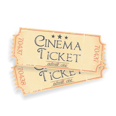 pair of vintage cinema tickets