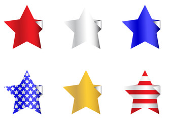 Patriotic Star Stickers