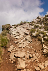 rock on top of a broad Peak in the. Poland