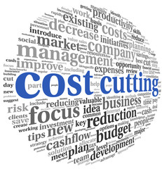 Costs cutting concept
