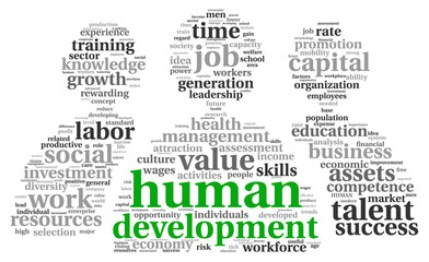 Human development concept in tag cloud - 49960771