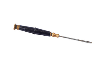 Fototapeta premium Old and dirty screwdriver, isolated on white background