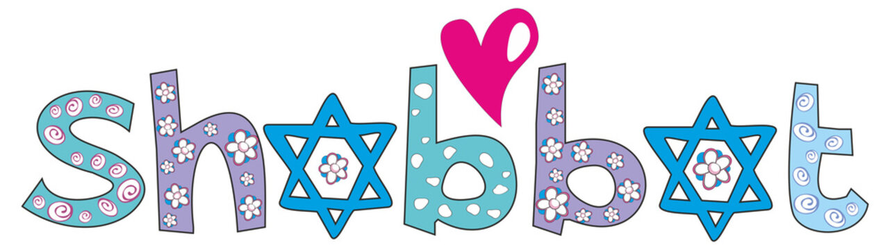 Holiday Shabbat design - jewish greeting background, vector