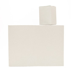 carton square brown open lid isolated on white background