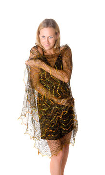 blonde in tippet