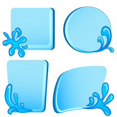 vector illustration of collection of template with wave
