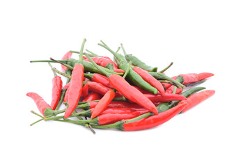 red hot chili pepper isolated on a white background