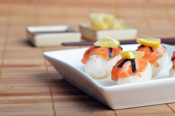sushi with salmon