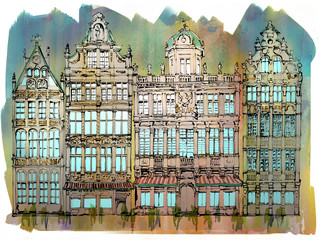 Fototapeta premium Belgian cityscape