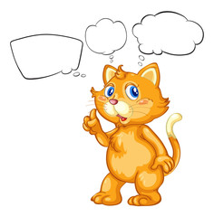 A cat with empty callouts