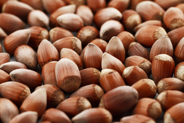 Tasty hazelnuts, close up