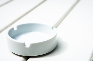 white ashtray