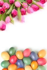 Naklejka na ściany i meble eggs and tulips