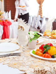 Wedding table setting