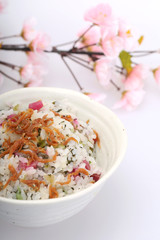 梅とじゃこのごはん