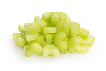 heap of sliced celery