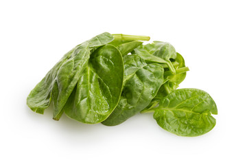 Fototapeta premium heap of fresh spinach leaves