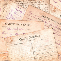 Cartes postales anciennes avec texte