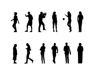 many black silhouettes