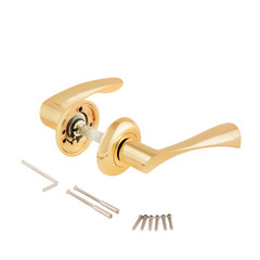 Door Knob assembly on White Background