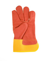 Red protective gloves. Clipping path included