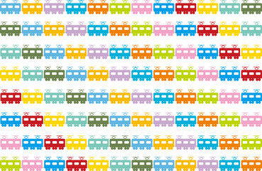 可愛い電車模様