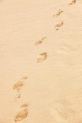 traces of bare feet