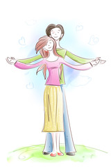 Couple in Romantic Pose