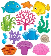 Cercles muraux Sous-marin Collection thème récif corallien 1