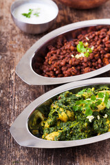 indisches Murgh Palak-Curry-Gericht