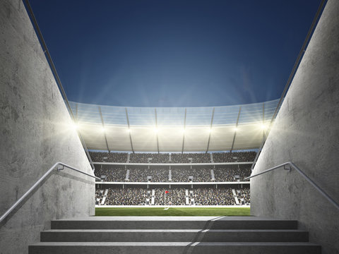 Stadion mit Blick aus Durchgang