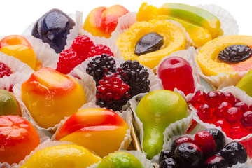 Figures of fruit marmalade