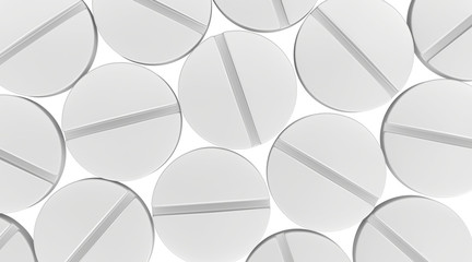 Medical pills placed abstract