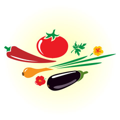 Vegetables vector illustration