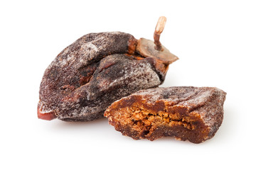 persimmon dried fruit cut