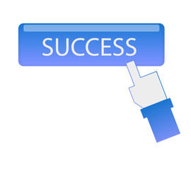 hand cursor click success button