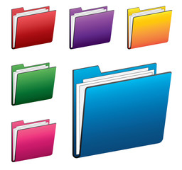 Colorful folder icons set - 49980390