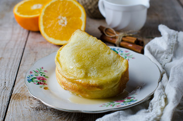Brioche with orange glaze