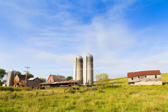 Old farm in american countryside
