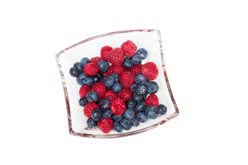 raspberries & blueberries